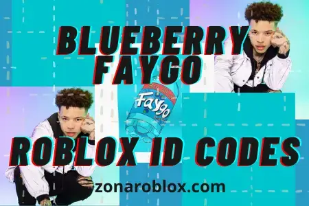 Texto: Blueberry Faygo Roblox Id Codes, sobre imagen del artista.